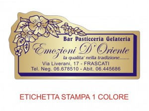 Etichette adesive per pasticcerie, bar, panetterie e gelaterie (mm 60x31)  (cod.33/I )